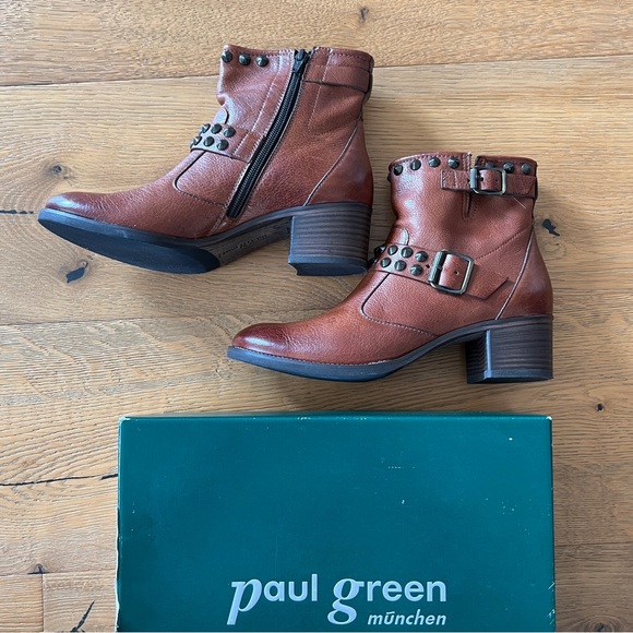 Paul Green Rail Boot Brown - Picture 1 of 8